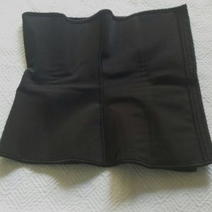Black Boned Waist Cincher with hook and eye close
